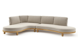 Chaise longue rechts + 2-zit organisch