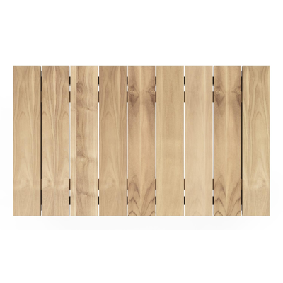 Table de bar Verato en aluminium noir et teck - Lg 120 x Larg. 70 x H 106 cm