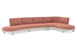 Chaise longue gauche + 3 places organique