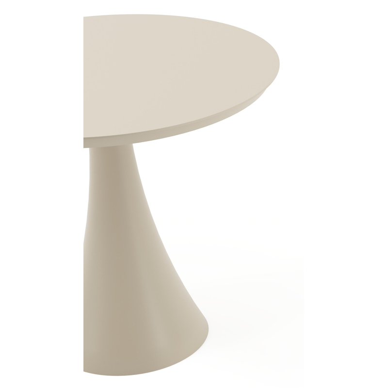 Fano tuintafel rond in beige aluminium - Dia. 85 cm