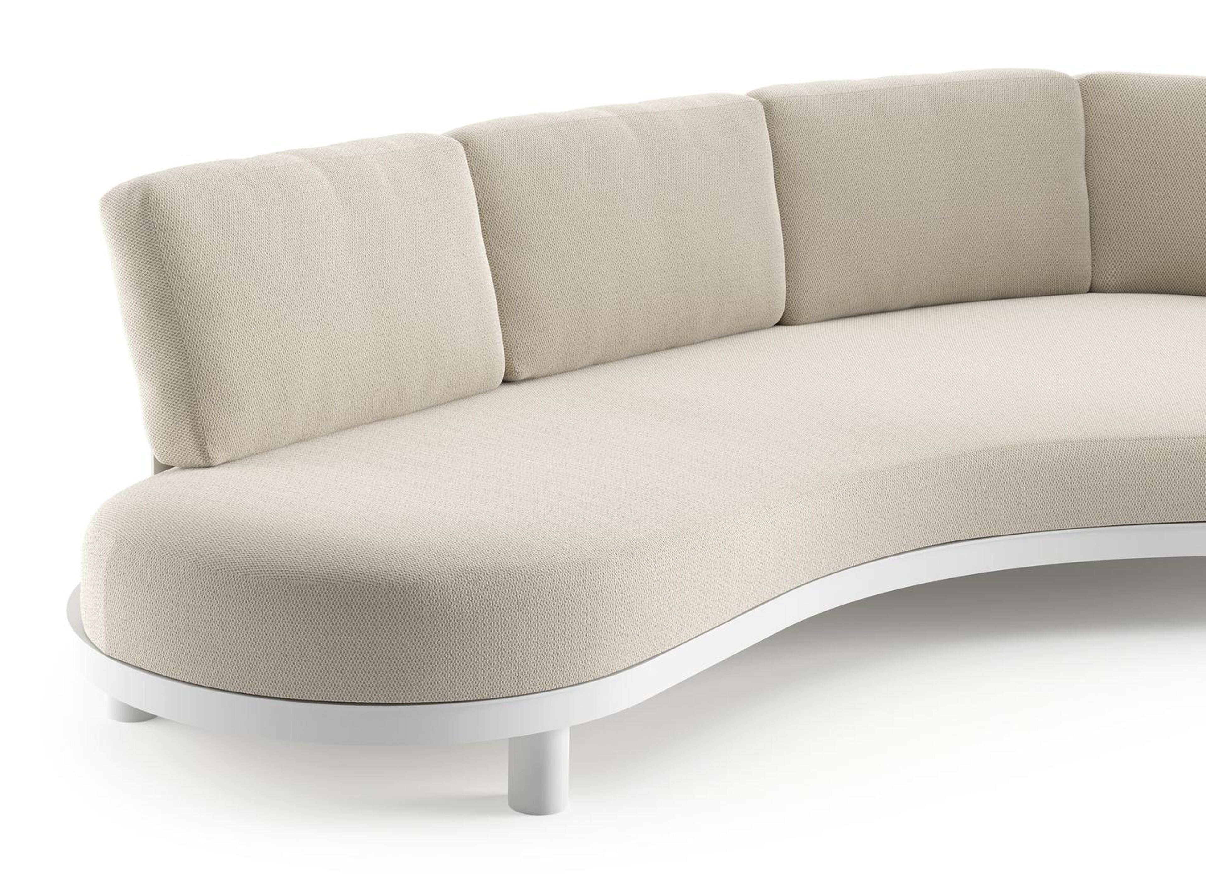 Donato loungebank in wit aluminium met lopi marble all weather sunbrella® luxe kussen