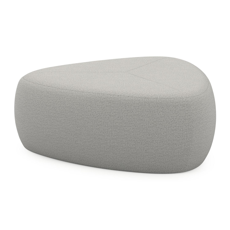 Pouf Masso en savane nimbus All weather sunbrella® luxe - Lrg. 90 x Prof. 90 x Haut. 35 cm