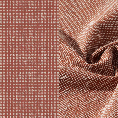 Fauteuil de jardin Orso en aluminium brun rouille en corde ronde tissée verticalement brun rouille et coussins en all weather sunbrella® luxe Slow Alezan