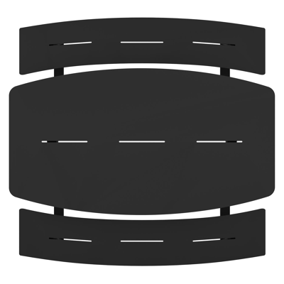 Alora picknicktafel rechthoekig in zwart aluminium - L 200 x B 214 x H 74 cm