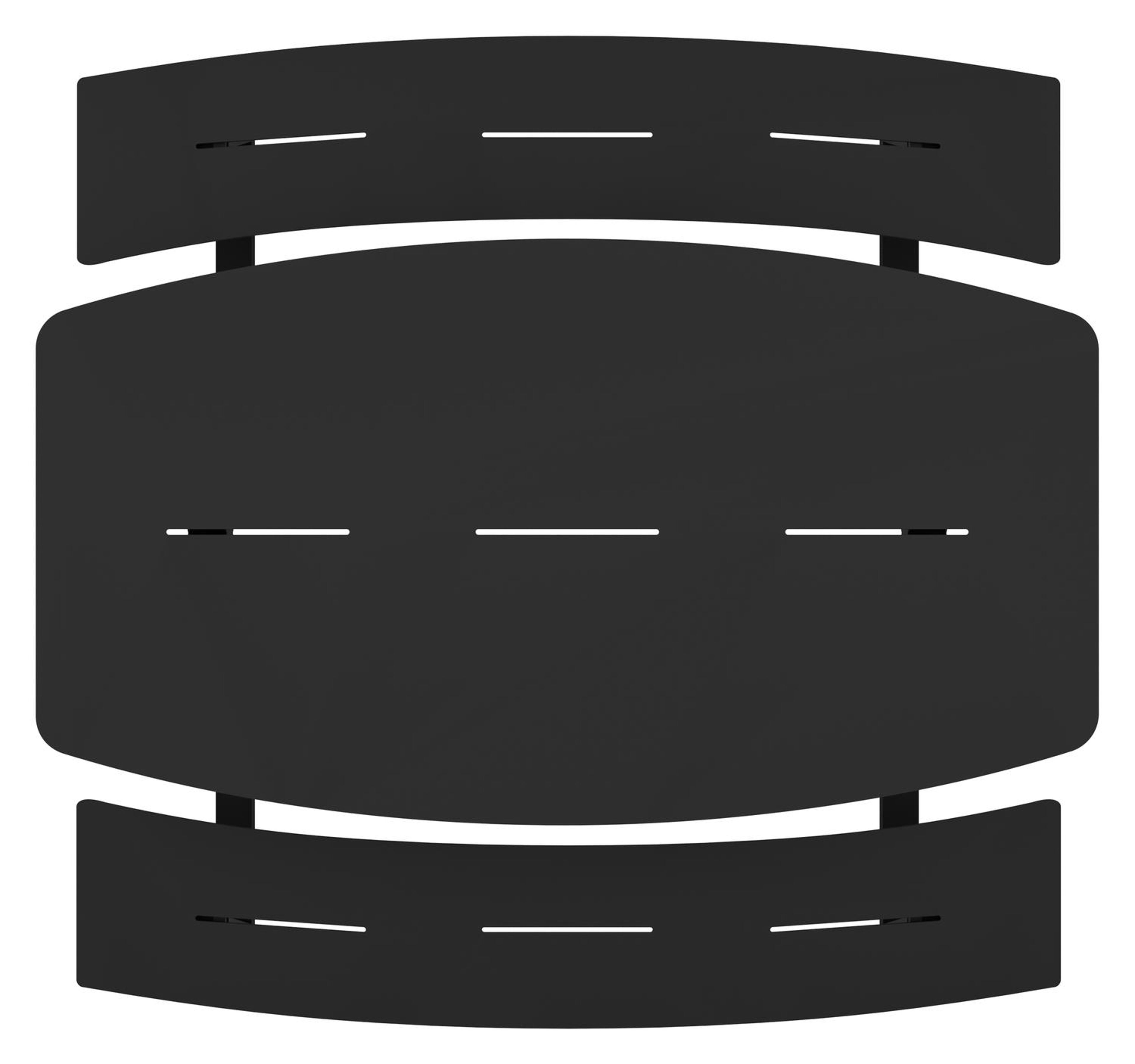 Table de pique-nique Alora rectangulaire en aluminium noir - Lg. 200 x Lrg. 214 x Haut. 74 cm