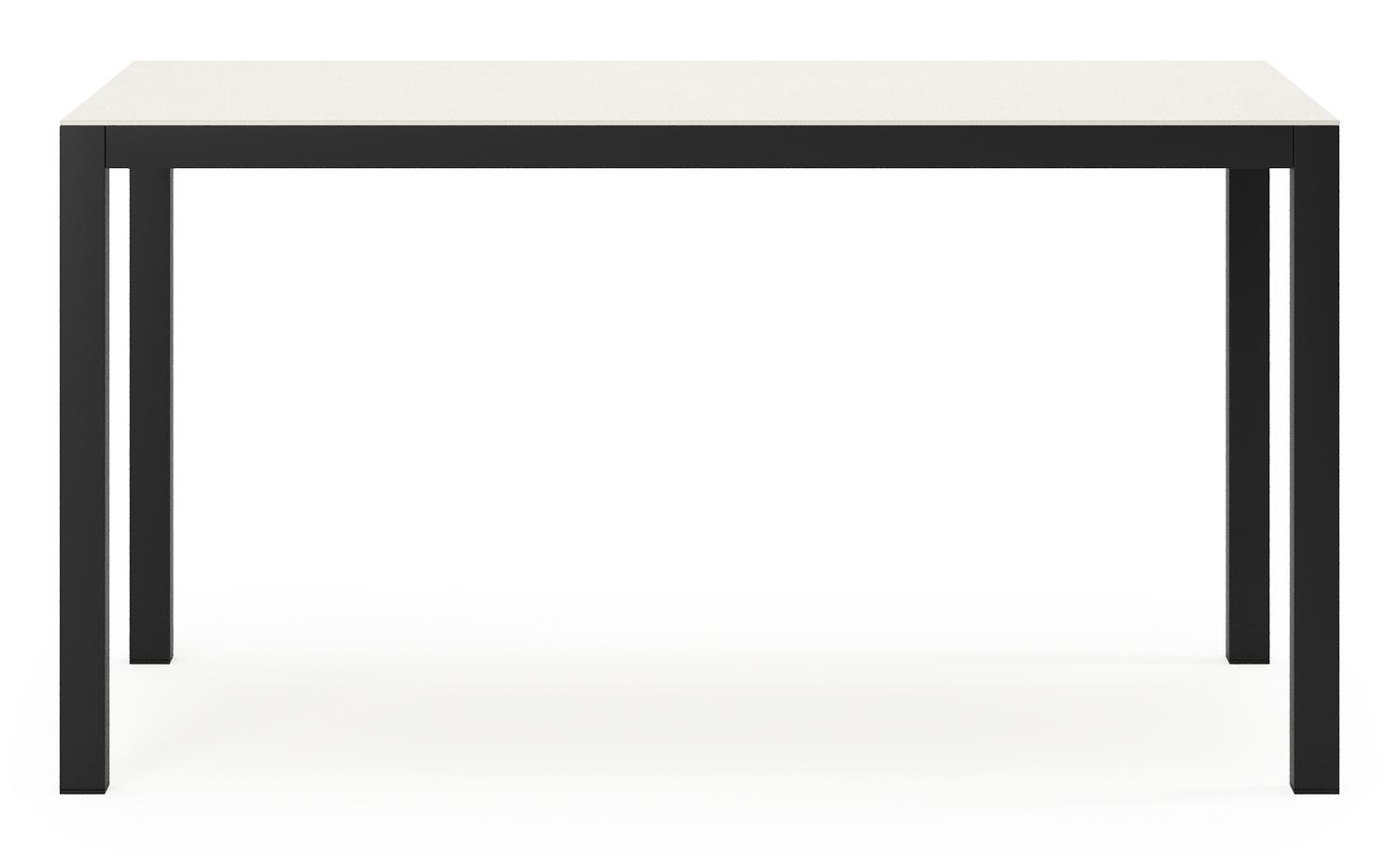 Ensemble de jardin Feltro en aluminium noir et sintered stone Crema minerale avec 2 chaises de jardin Calobra