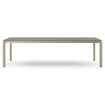 Cirello tuintafel rechthoekig in beige aluminium en volkeramiek Calatorao - L 280 x B 110 x H 74.5 cm