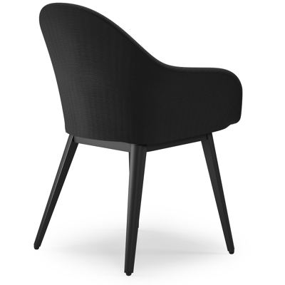 Chaise de jardin Cesano in aluminium noir et textilène noir