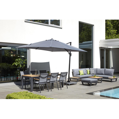 Avola parasolvoet zwart beton van 90 kg met wielen