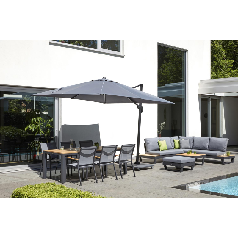 Avola parasolvoet zwart beton van 90 kg met wielen