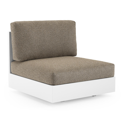 Fauteuil de jardin Como en aluminium blanc et coussins en all weather cosytica madagascar burch
