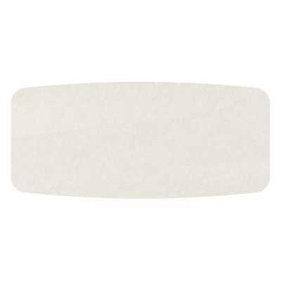 Orso tuintafel bootvorm in wit aluminium en volkeramiek shilin - L 255 x B 115 x H 75 cm