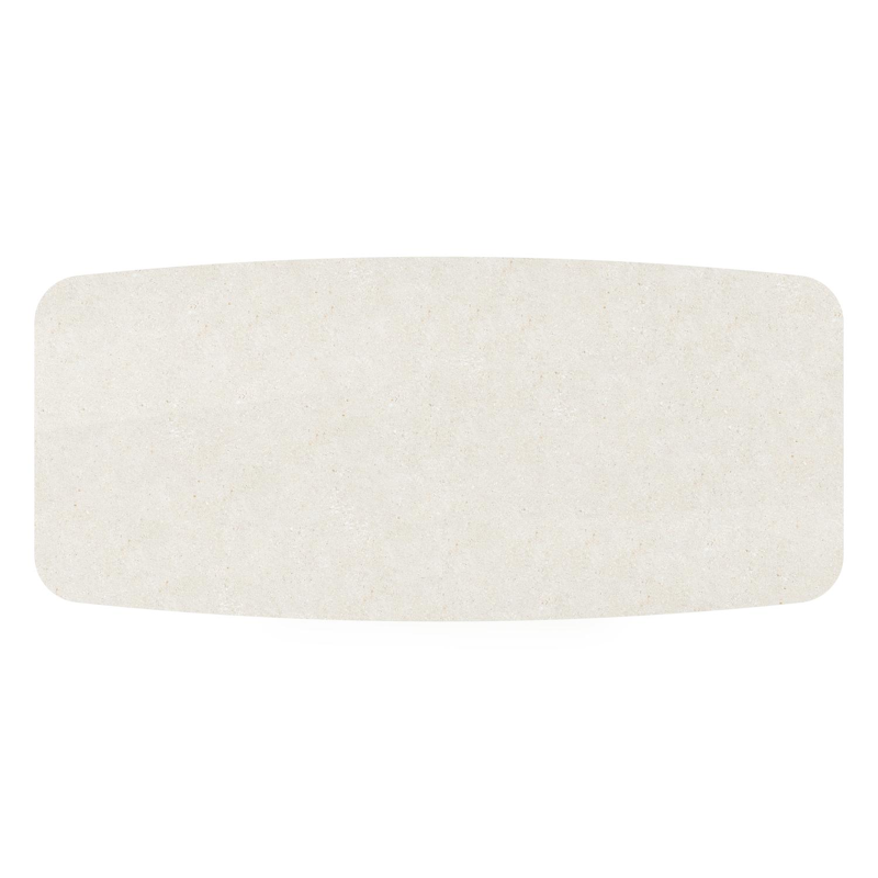 Orso tuintafel bootvorm in wit aluminium en volkeramiek shilin - L 255 x B 115 x H 75 cm