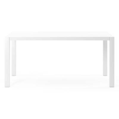 Como tuintafel in wit aluminium en volkeramiek arctic white - L 160 x B 100 x H 75 cm