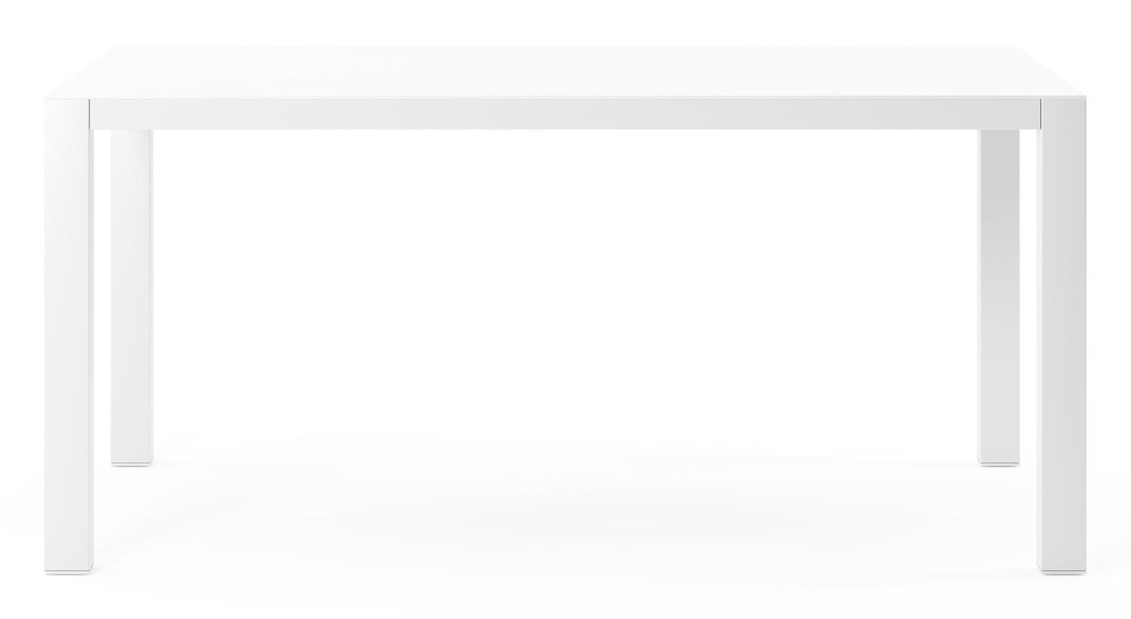 Como tuintafel in wit aluminium en volkeramiek arctic white - L 160 x B 100 x H 75 cm