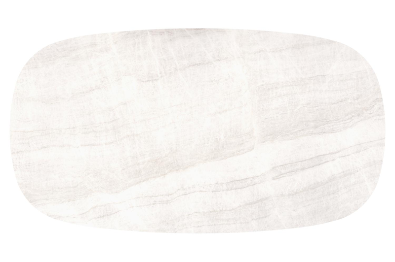 Amico tuintafel bombo xl in wit aluminium en volkeramiek Taj Mahal - L 270 x B 148 x H 73.5 cm