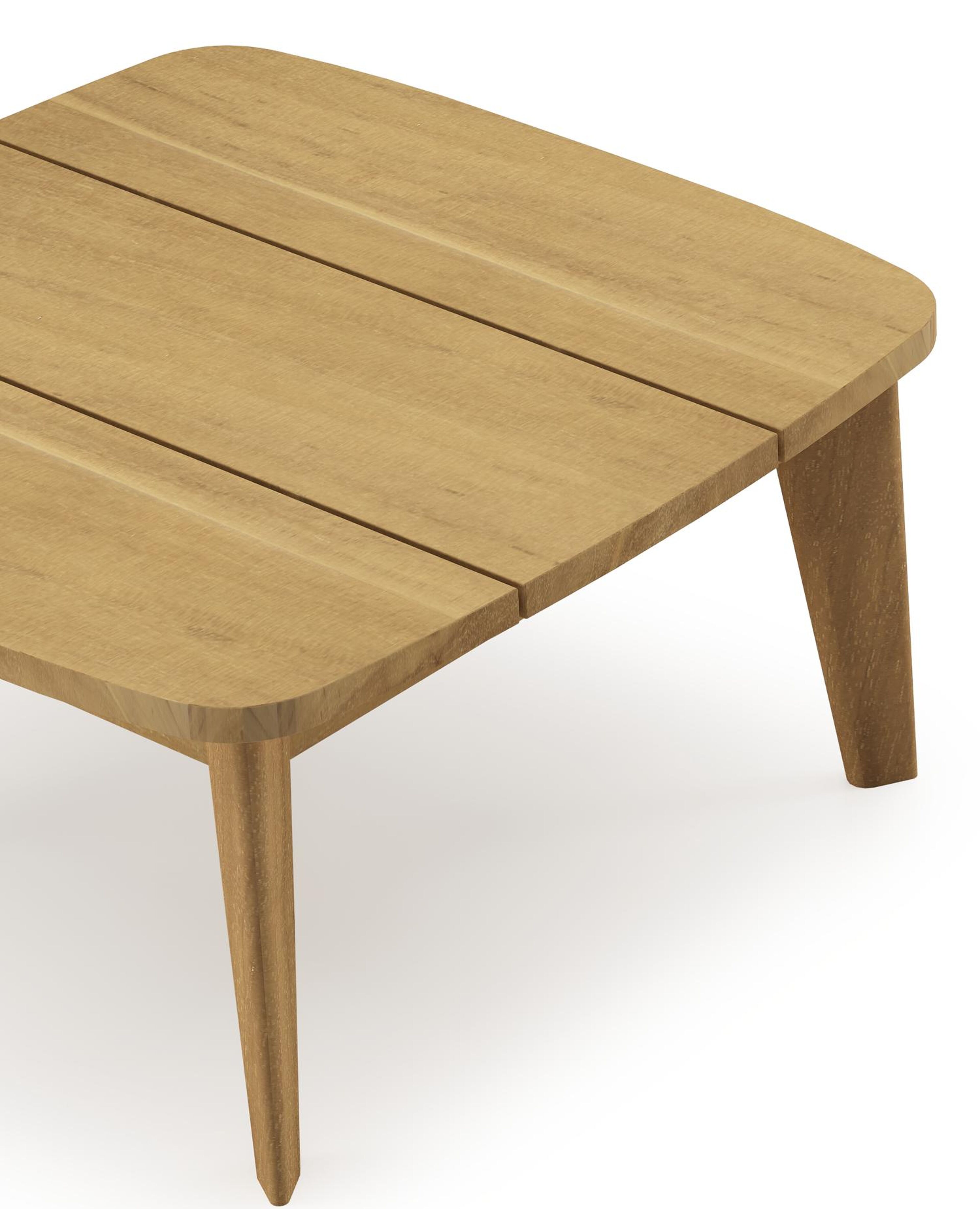 Table d'appoint Lacrima en teck - Lg 60 x larg. 60 x H 30 cm