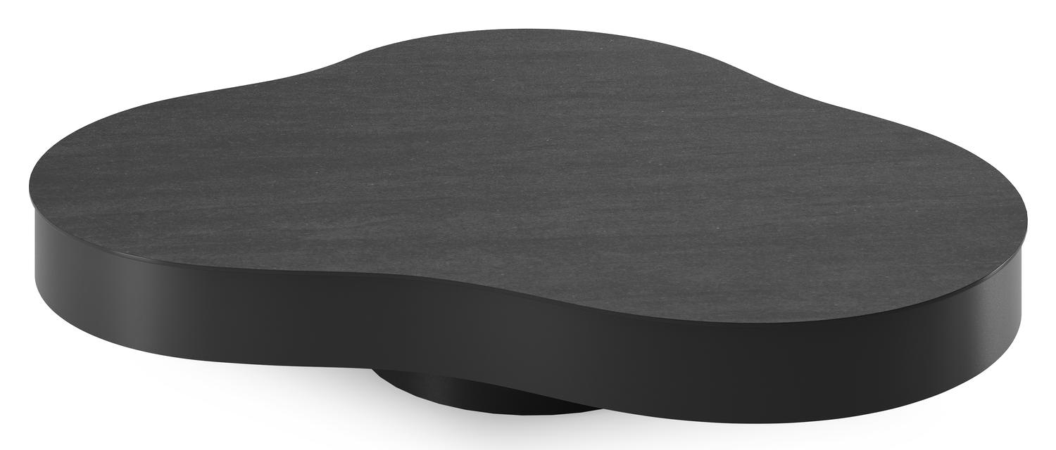 Lomano loungetafel cloud in zwart aluminium en volkeramiek Basalt Black - L 131 x B 108 x H 25 cm