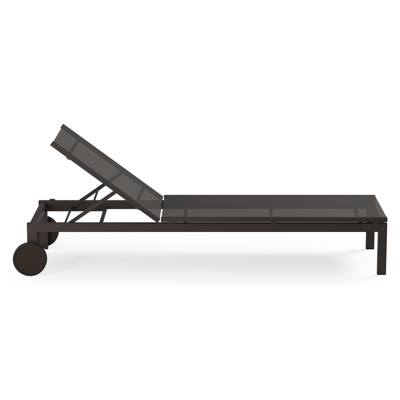 Caravelle verstelbaar ligbed in donkerbruin aluminium