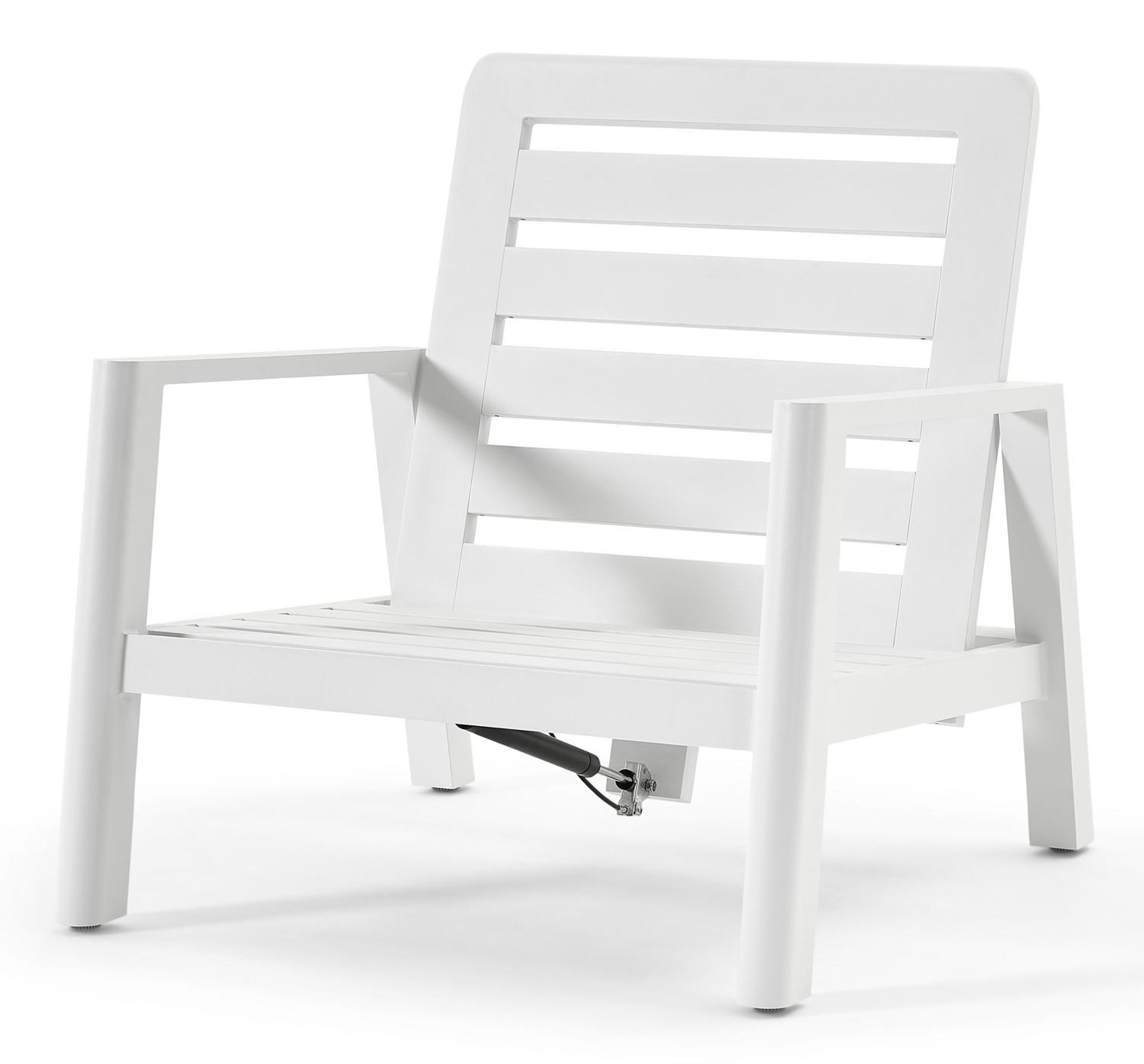 Cirello lounge 1-zit in wit aluminium