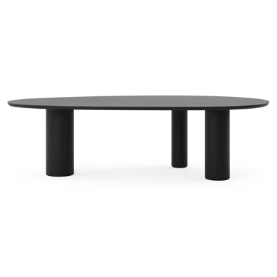 Amico tuintafel mango in zwart aluminium en volkeramiek Basalt Black - L 260 x B 130 x H 73.5 cm