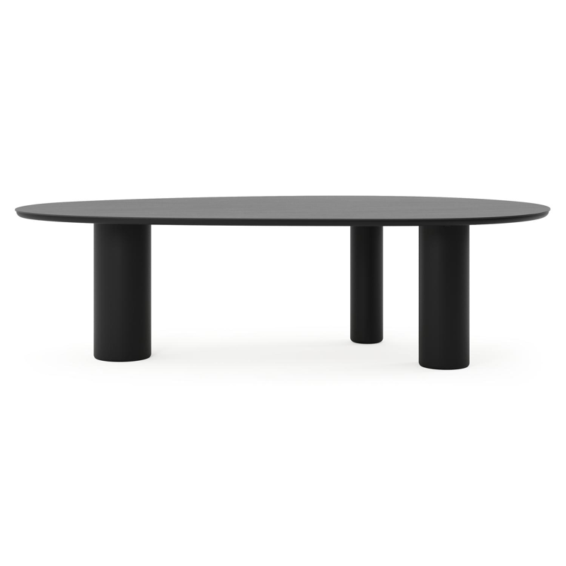 Amico tuintafel mango in zwart aluminium en volkeramiek Basalt Black - L 260 x B 130 x H 73.5 cm