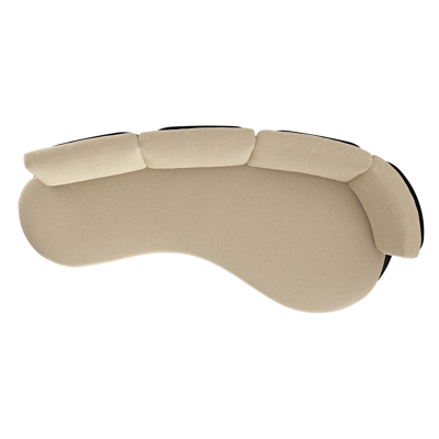 Donato loungebank in zwart aluminium met althea camel all weather cosytica kussen