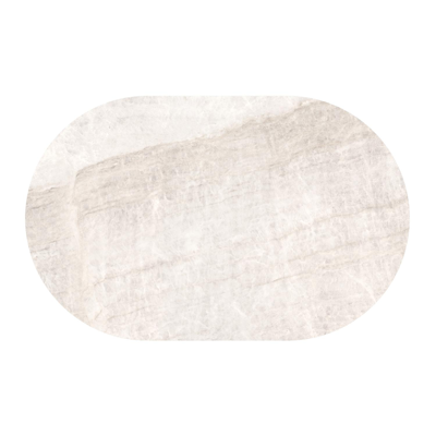 Teramo tuintafel bombo in zwart aluminium en volkeramiek Taj Mahal - L 110 x B 70 x H 73.7 cm