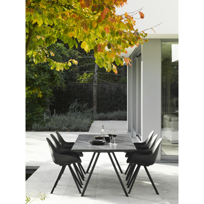 Tafelblad in volkeramiek - Nero Marquina - L 240  x B 100 cm