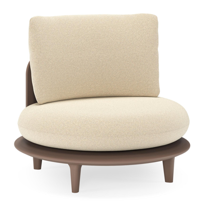 Bomero loungestoel in taupe aluminium met soul papyrus all weather solica kussen