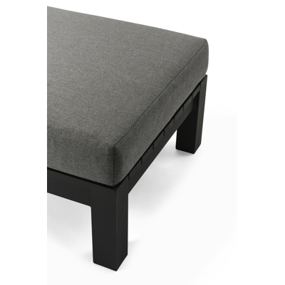 Occaro loungetafel in zwart aluminium - L 83 x B 67 x H 27 cm