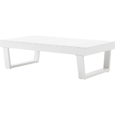 Modica loungetafel in wit aluminium - L 130 x B 72 x H 38 cm