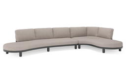 Chaise longue links + 3-zit organisch