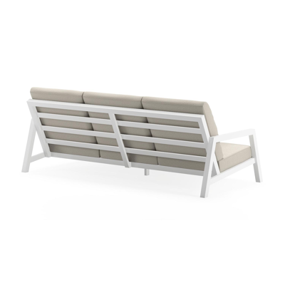 Zen'so loungeset in wit aluminium met lopi marble all weather sunbrella® luxe kussens