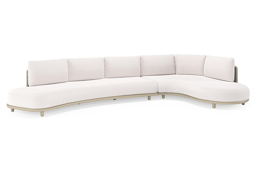Chaise longue links + 3-zit organisch