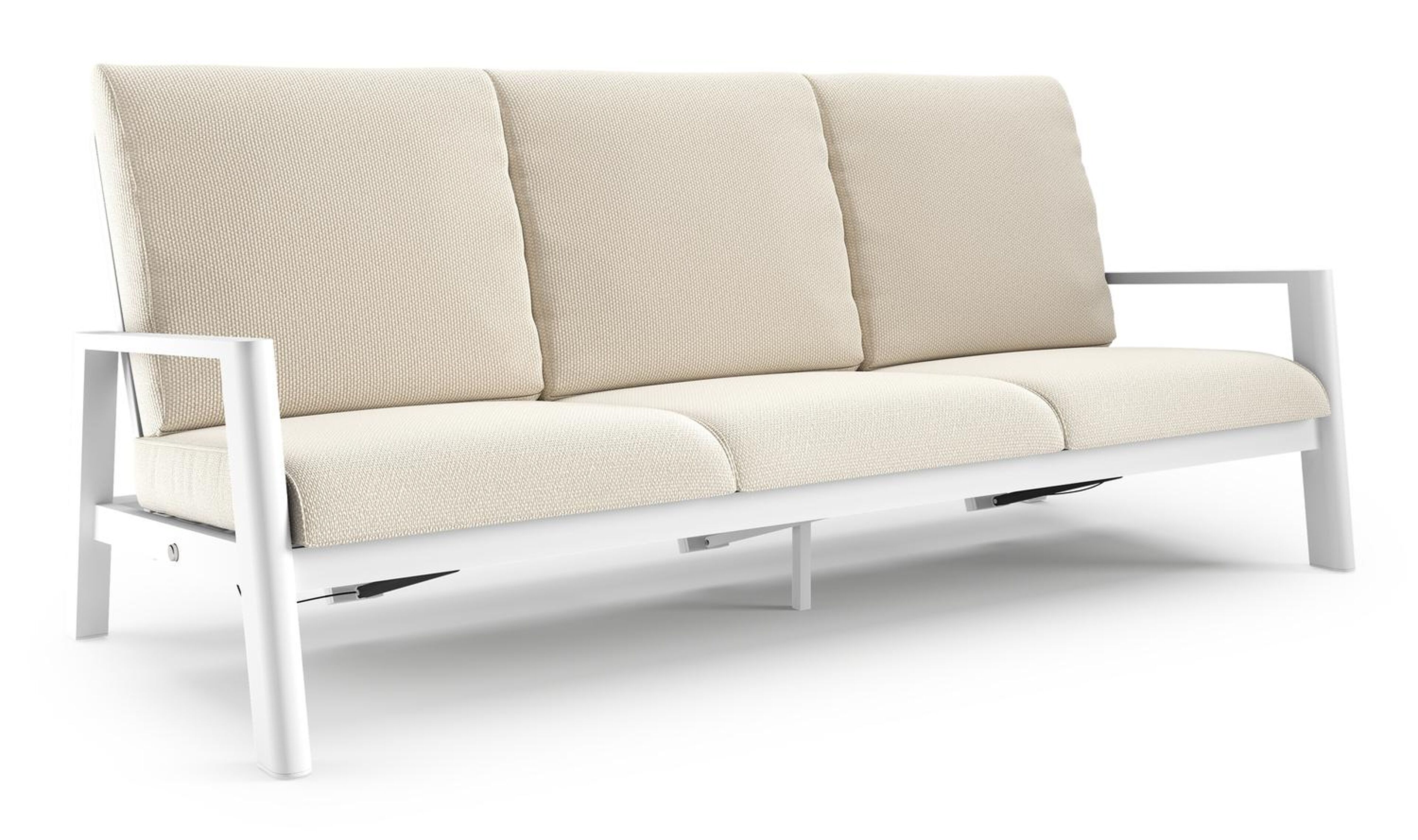 Cirello loungebank in wit aluminium met althea off white all weather cosytica kussen