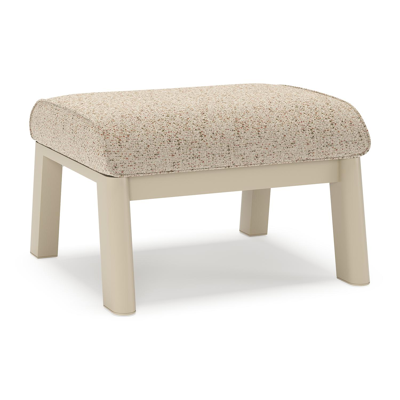 Pouf Cirello en aluminium beige et coussins en all weather cosytica bora jungle