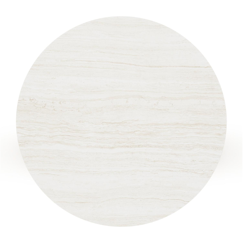 Bomero loungetafel in teak en volkeramiek Calista - Dia. 85 cm