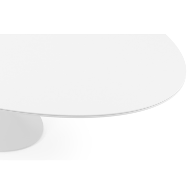 Fano tuintafel ovaal in wit aluminium en volkeramiek arctic white - L 290 x B 148 x H 75 cm