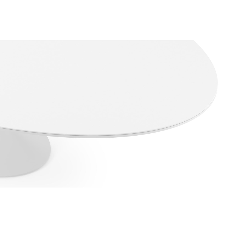 Fano tuintafel ovaal in wit aluminium en volkeramiek arctic white - L 290 x B 148 x H 75 cm