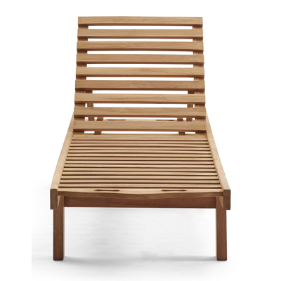 Chaise longue réglable Eric en teak