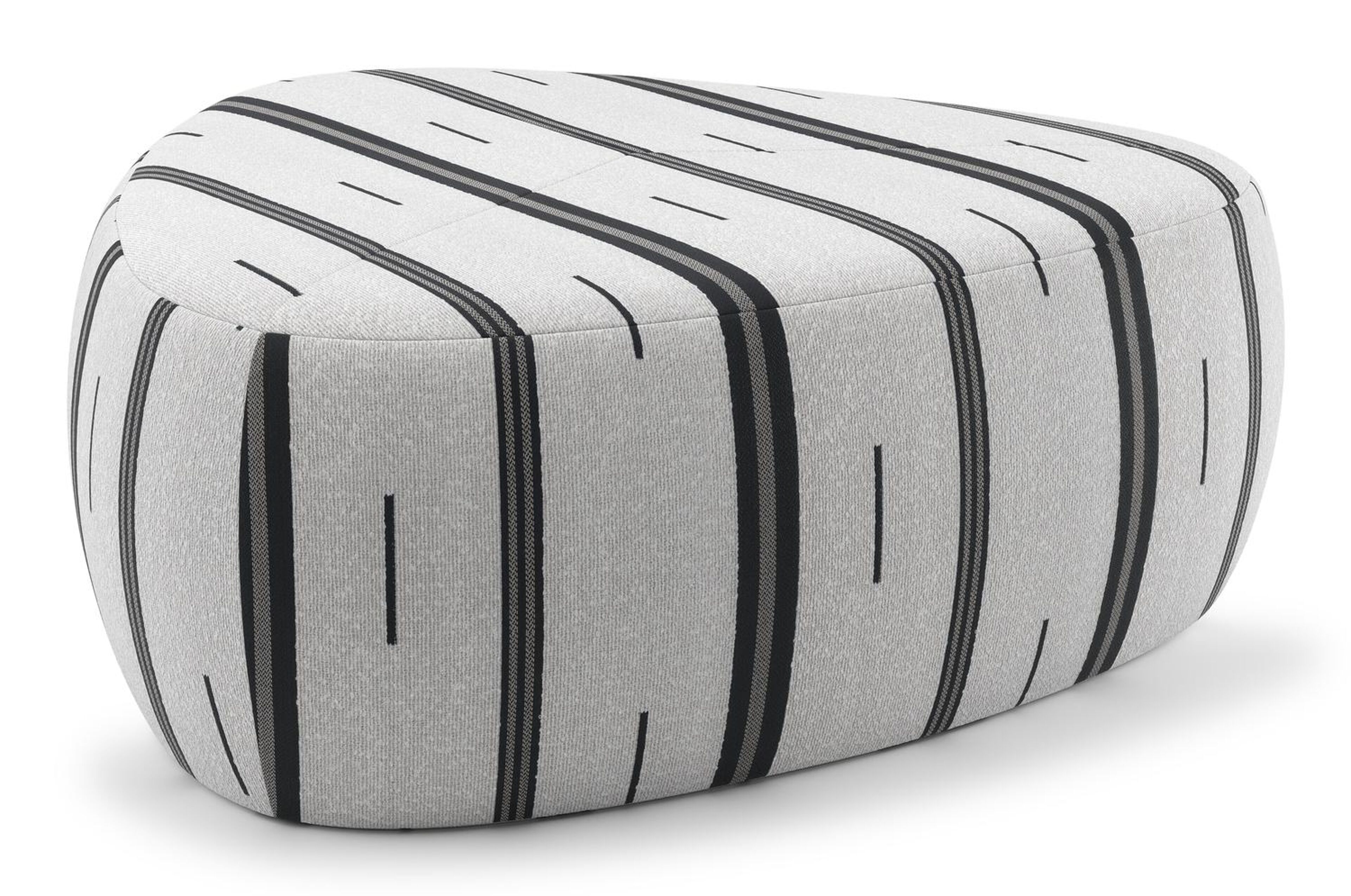 Pouf Masso en all weather sunbrella luxe khaima fonio - Lrg. 90 x Prof. 90 x Haut. 35 cm