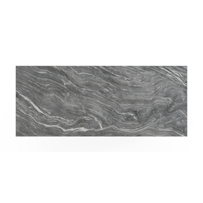 Nano bartafel in wit aluminium en volkeramiek arctic white - L 170 x B 70 x H 105,6 cm