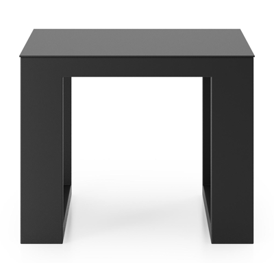 Verato bijzettafel in zwart aluminium - L 55 x B 55 x H 45 cm