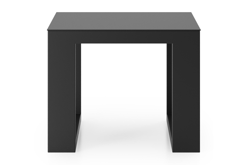 Table d'appoint Verato en aluminium noir - Lg 55 x larg. 55 x H 45 cm