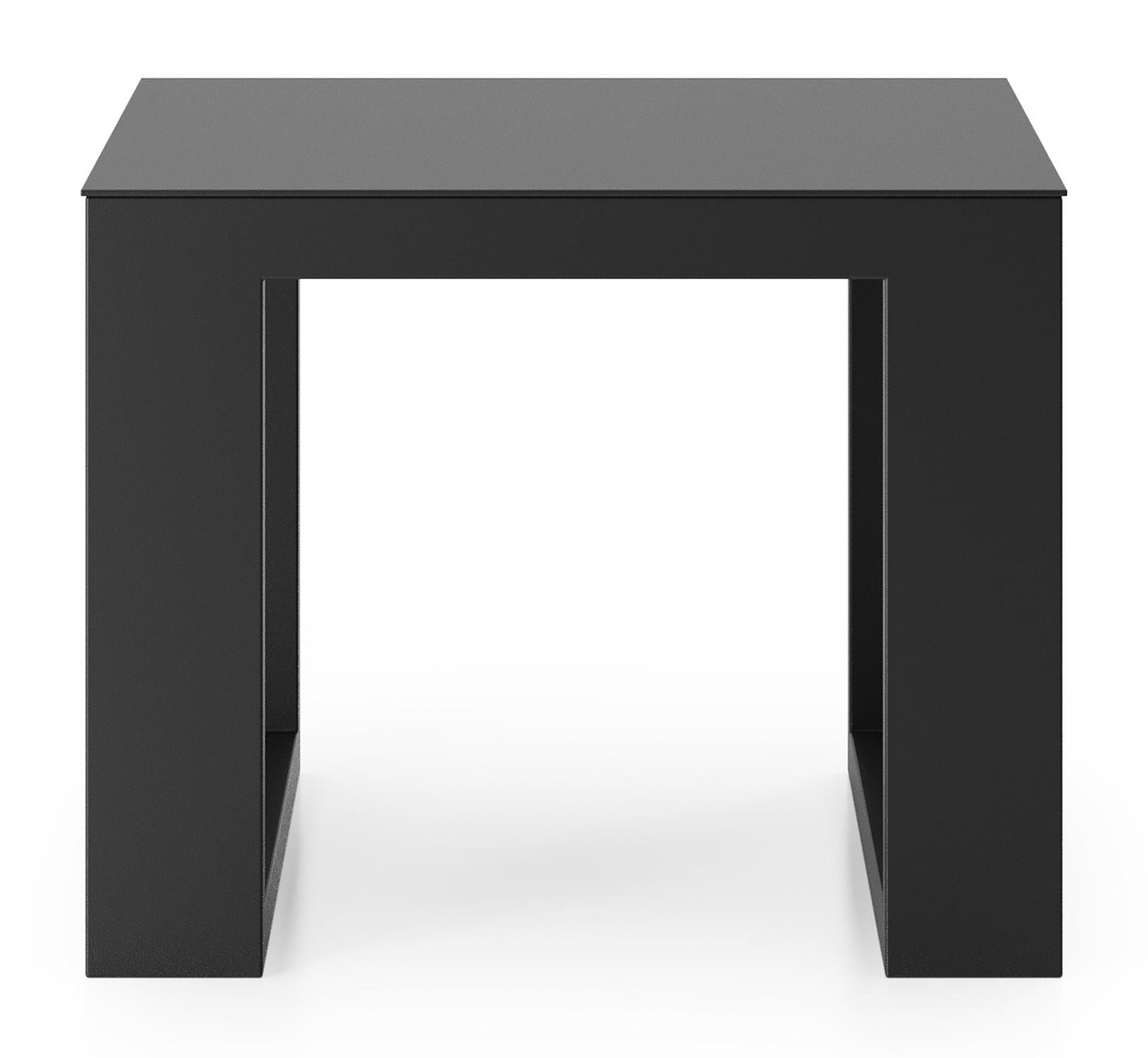 Table d'appoint Verato en aluminium noir - Lg 55 x larg. 55 x H 45 cm