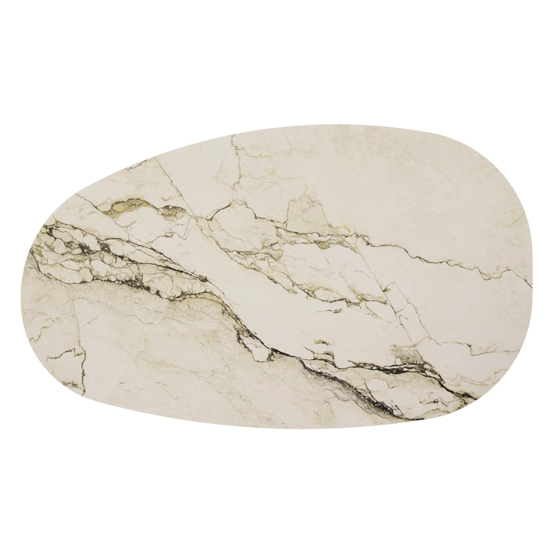 Donato loungetafel in zwart aluminium en colorado dunes volkeramiek - L 151 x B 90 x H 25 cm