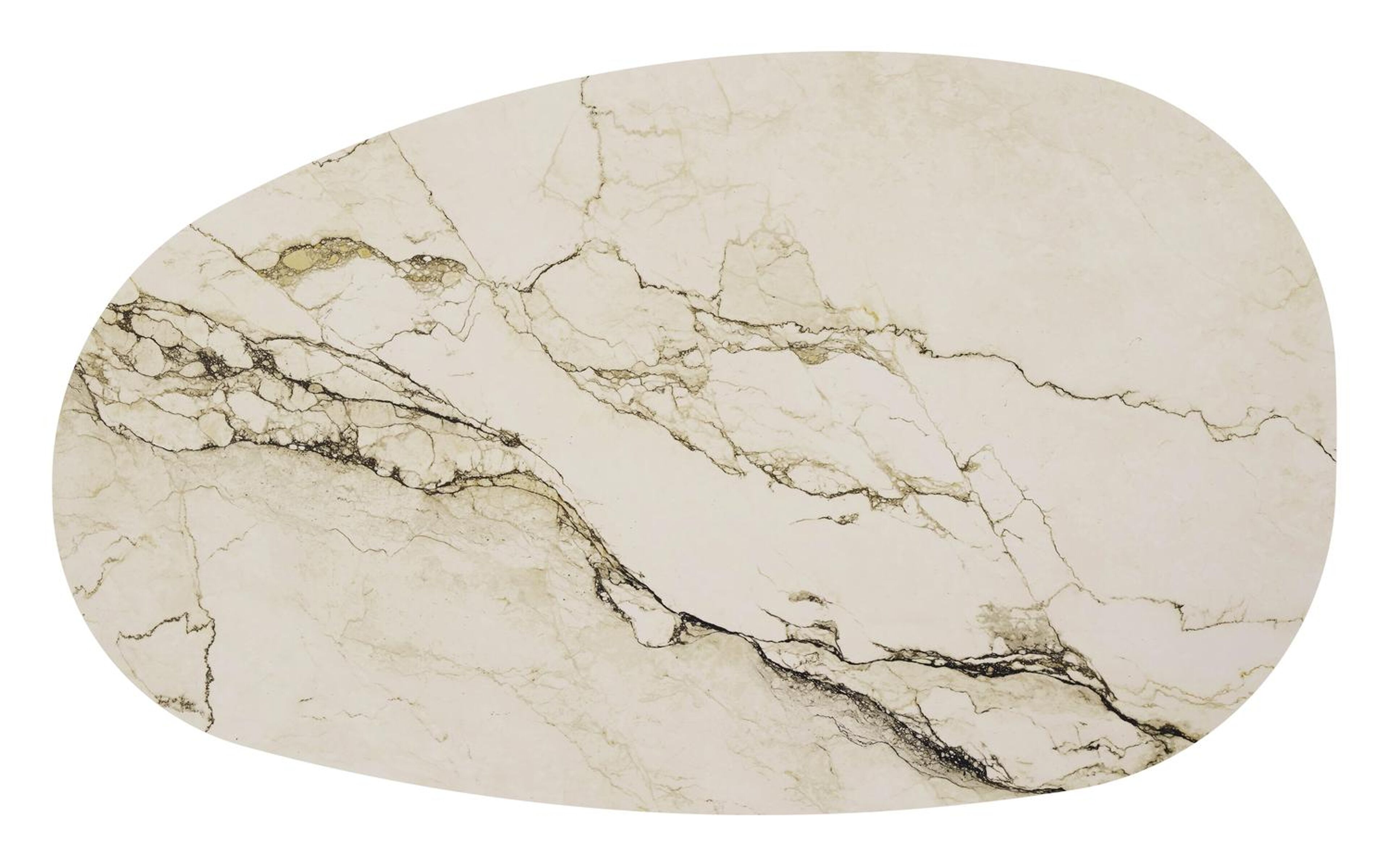 Donato loungetafel in zwart aluminium en colorado dunes volkeramiek - L 151 x B 90 x H 25 cm