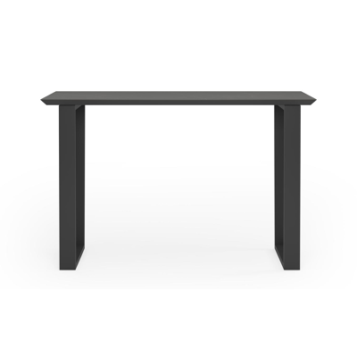 Table de bar Pagino en aluminium noir et céramique pleine calatorao - Lg 170 x Larg. 70 x H 106 cm