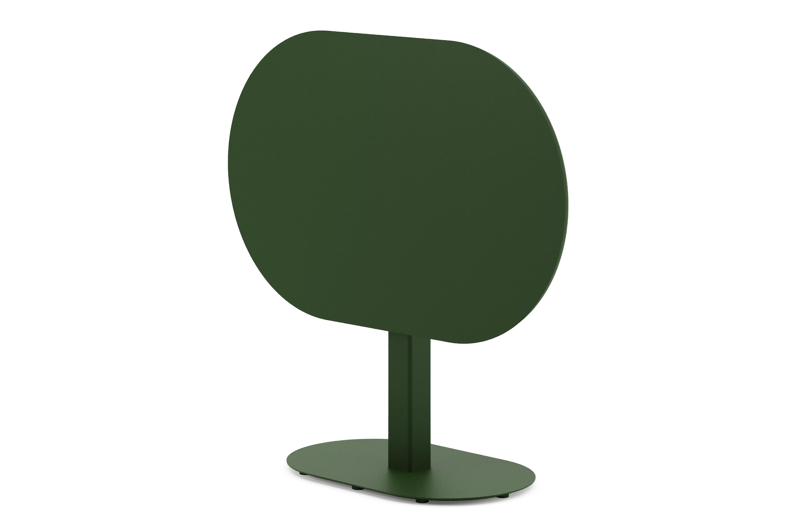 Table de jardin inclinable Teramo rectangulaire arrondie en aluminium vert - Lg. 110 x Lrg. 70 x Haut. 74 cm